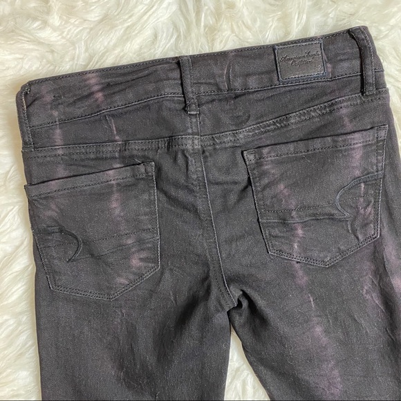 🔥SOLD🔥 American Eagle Electric Stripe Skinny Jeans Black - Picture 11 of 16